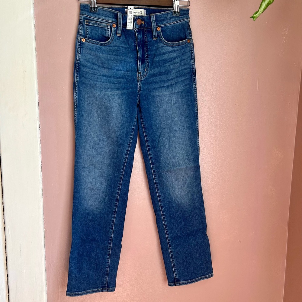 NWT Madewell Stovepipe High-Rise Jeans – Medium Wash, Size 24